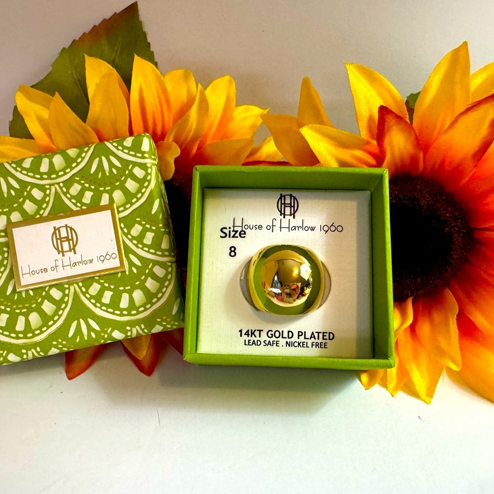 House of Harlow 1960 Gold Plated Statement Ring - Picture 1 of 1